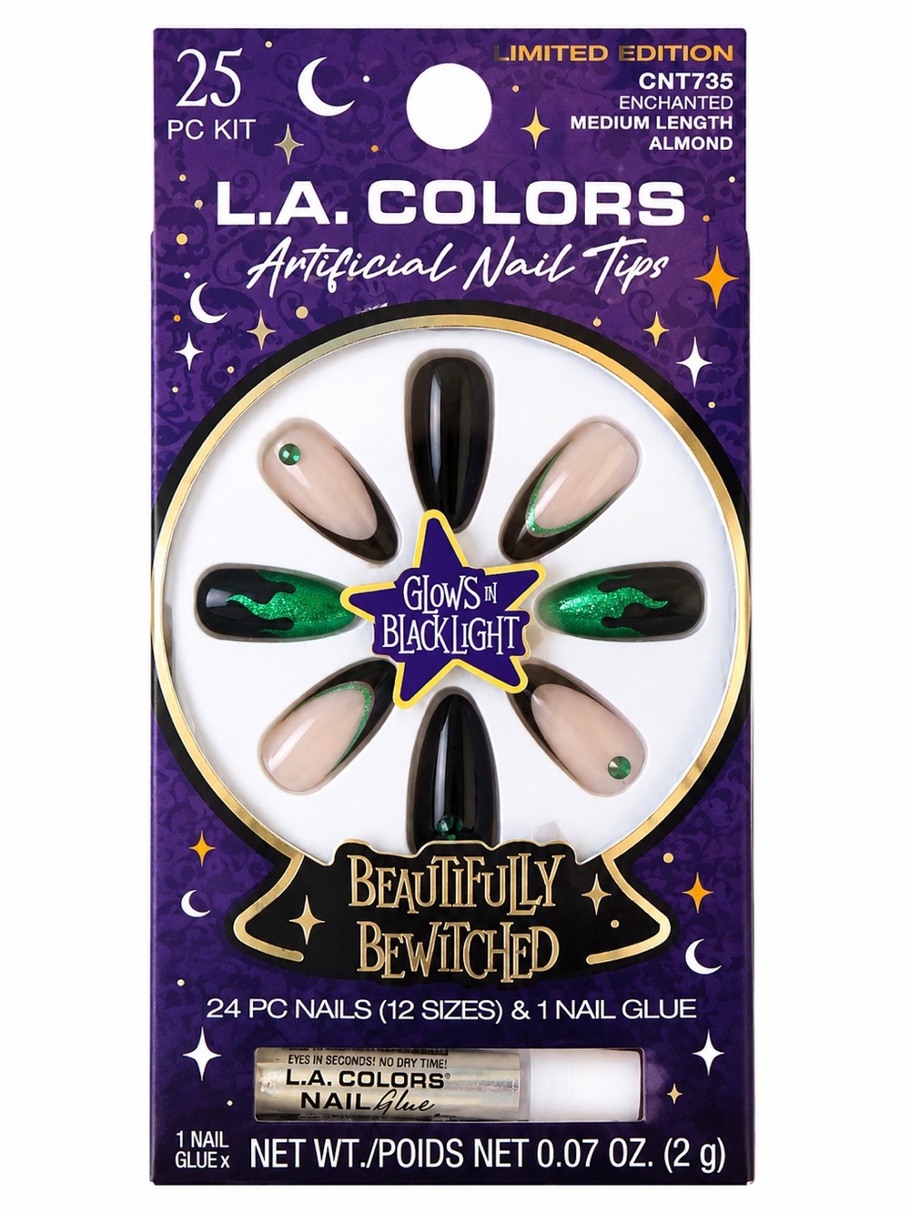LA Colors Artificial Nail Tips pack of 24